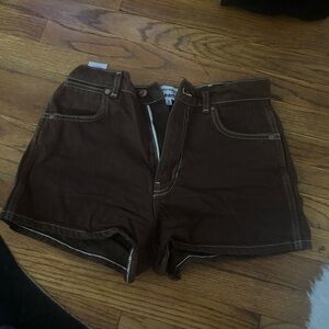 Reformation cowboy jean shorts